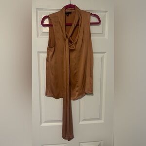 INC Bow Sleeveless Blouse in Copper